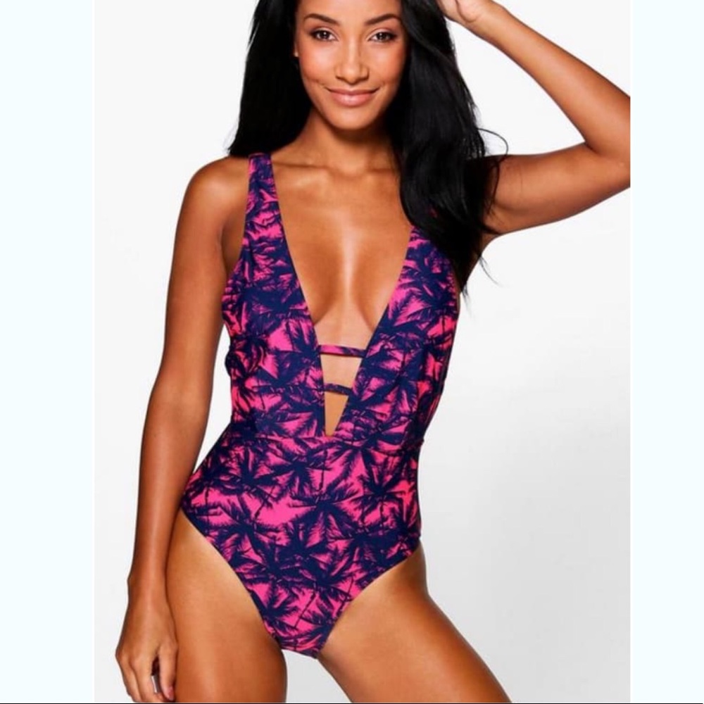 Plus Size Plunge Bathing Suit